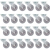 vidaXL 24 pcs Roulettes pivotantes 50 mm