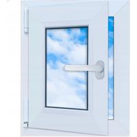 Finestra in PVC bianca 40x50 sinistra 400x500 mm anta-ribalta doppio vetro