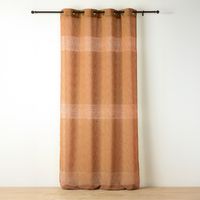 Voilage tamisant ajouré à esprit macramé Orange 140x260 cm