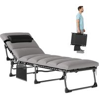 Sun Sun Lounger Portable Garden, rembourré, pour maison et usage quotidien, format pratique, style facile à associer