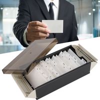 Boîte de rangement professionnelle pour cartes de visite, étui organisateur de bureau grande capacité
