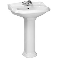 Lavabo retrò su colonna ABERY 58 cm in ceramica
