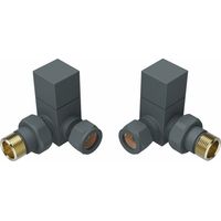 Corner Manual Square Valve for Bathroom Heated Towel Rail Radiator Anthracite