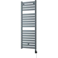 Capri - Anthracite Electric Towel Rail H1420mm x W500mm Straight 600w Thermostatic WIFI