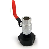 Raccord S60x6 - vanne à boisseau sphérique en laiton chromé sortie femelle 1 pouce