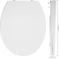 Anycee Max Asiento de inodoro Soft Close, de duroplast blanco, de liberación rápida
