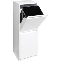 Arregui – Poubelle de recyclage en acier 2 seaux 34L – Système d’ouverture basculant – Pour cuisine ou bureau – CR201B