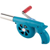 Souffleur manuel pour barbecue avec lame en métal Outil essentiel pour le feu (Jaune (Bleu (engrenage métallique))