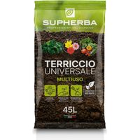 Supherba Terriccio Universale 45L - Pronto all'uso per piante verdi e fiori