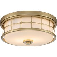Elstead Quoizel Guardian Plafonnier Cylindrique Laiton Naturel Peint, IP44
