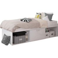 3 Feet Arctic Low Sleeper Cabin Storage Single Bed - L196 x W96 x H51 cm - White