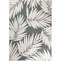 Tapis extérieur, kilim reversible LYN2 P REVERSIBLE 160x230 vert et beige