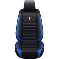 Insma – Housse de siège avant de voiture en cuir PU – Couleur bleu – Tapis de protection universel – Confortable et respirant