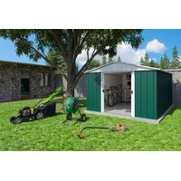 Yardmaster Metall-Gerätehaus "Bayern" Modell 1013, grün, 11,03 m², ohne Bodenrahmen