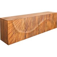 Buffet 180 cm 4 Türen geschnitztes Naturholz – Kollektion SILVA