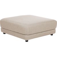 Ottomana imbottita in tessuto classico Elemento divano poggiapiedi quadrato Poliestere imbottito Beige
