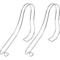 2 présentoirs à chaussures, supports de rangement et supports en acier inoxydable-22.5x15cm-Silver