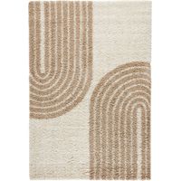 Tapis Olympe géométrique beige intérieur 1800g/m² - 80 x 140 cm