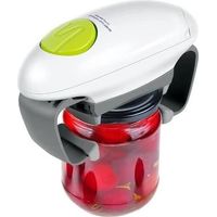 (Weiß) Elektrischer Ein-Knopf-Glasöffner – Leistungsstarker automatischer Flaschenöffner für Menschen mit eingeschränkter Handfunktion und ältere Menschen mit Arthritis