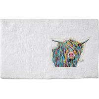 Croydex Art by Steven Brown Angus McCoo Bath Rug, 100% Cotton, Anti-Slip Backing