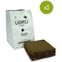 Lot de 3 pots de coco 9L - U-GRO