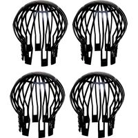 Pack of 4 Plastic Gutter Guards - Keeps Gutter downpipes Clear of blockages from Leaves, Moss, muck, mud, Balls and Other Debris - Flexible and Super