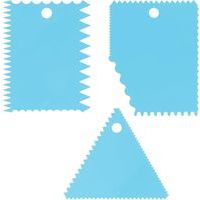 Spatules en plastique (3 pièces), Différentes formes, Peigne carrelage, Spatule raclette plastique, Spatule enduit, Peigne à colle crénelé