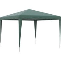 Abri de Jardin 3x3 m et Portable avec Couverture Anti UV, Vert