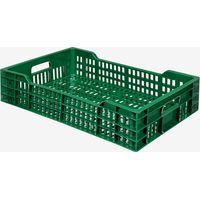 Caisse Ajourée 600 x 400 mm en PEHD Recyclé Vert - Gilac