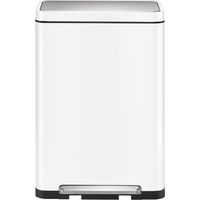 EKO - Poubelle à pédale X-Cube 45 litres - Steel Stainless steel Polypropylene - blanc, inox mat