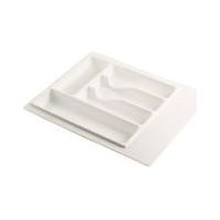 Ramasse-couverts en pvc blanc - Largeur maxi : 340 mm - Largeur mini : 300 mm - Pour caisson de largeur : 400 mm - VOLPATO