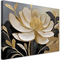 Quadro su tela, Fiore d'oro Minimalismo - 60x40