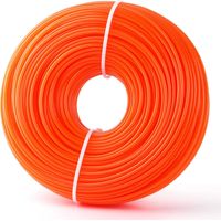 Fil de Débroussailleuse 2,4 mm, 100M Nylon Rond Solide Fil pour Débroussailleuse de Jardin, Débroussailleuse Électrique (Orange)