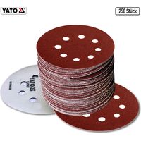 5 BIS 250 STÜCK Klett Schleifscheiben Haftschleifscheiben Schleifpapier gelocht +Ø 125 mm, P40, 250 Stück