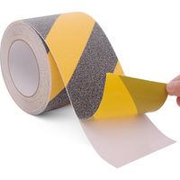 Anti Slip Tape Black and Yellow 10CM x 10M, Hazard Tape Black and Yellow, Non Slip Grip Tape Heavy Duty Strong Adhesive High Traction Safety Tape for Stairs Steps Floor Ramp Indoor Outdoor