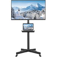 Homevive Soporte TV Universal Giratorio Soporte de Televisor con Ruedas para Pantallas de 23-55 Pulgadas Carrito para Televisión VESA 50x50mm a 400x400mm