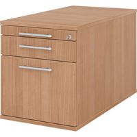 bümö office Rollcontainer - mit Hängeregistratur Nussbaum