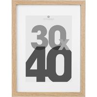 Ac-Deco – Cadre photo en bois naturel 30 x 40 cm – MDF et verre – Design simple et élégant – Pour personnalisation décorative