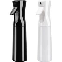 Lot de 2 flacons vaporisateurs vides en plastique pour cheveux, 300 ml, brumisateur à jet continu, flacon vaporisateur multifonctionnel à brume fine