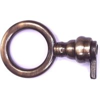 fausse clé de meuble ancien serrure décoration rustique vintage clef zamak (ronde-laitonné vieilli)