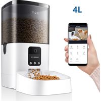 Balimo Distributeur de Croquettes Automatique 4L pour Chats Chiens avec Webcam WiFi Mangeoire Automatique de Nourriture avec Contrôle APP, Caméra HD 1080p, Vision nocturne Programmable 8 Repas par J