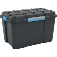KIS 241508 Aufbewahrungsbox Scubba stapelbar (B x H x T) 735 x 460 x 445 mm Grau-Blau, Schwarz 1 St