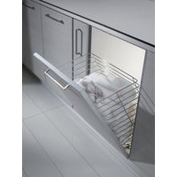 PANIER A LINGE FIL CHROME 40X30 AVEC COMPAS POUR PORTE BASCULANTE - INOXA SRL