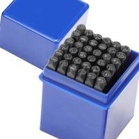 36 punzoni in metallo con numeri e lettere, timbri numerati (2 mm)