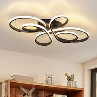 GBLY Lampada a soffitto LED, 40cm, 30W, nera. Luce bianca calda 3000K. Moderna illuminazione per camera, soggiorno, cucina, corridoio, sala da pranzo.