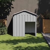 Vidaxl – Niche pour chien avec toit en acier galvanisé – Construction durable – Protection contre intempéries – Accès facile pour animaux