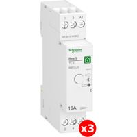 Schneider - LOT de 3 tu00e9lu00e9rupteur RESI9 XP - Unipolaire 16A - 250V - Silencieux - Ru00e9f : R9PCL2Sx3
