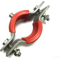 Galvanised Mild Steel Munsen type bossed pipe Pipe clip M10 boss for 25 NB Pipe (OD 34mm)