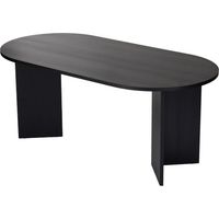 Mesa de comedor de madera "Sablin" - 180 x 89 x 75 cm - Madera negra