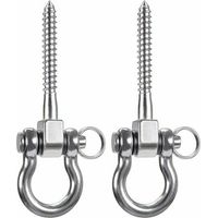 2 pièces 900KG capacité 304 crochets de plafond robustes en acier inoxydable, crochets de balançoire, crochets de suspension avec vis pour chaise suspendue de yoga en bois sac de boxe hamac fauteuil r